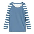 thumbnail image 4 of Hessimy Boys and Girls Long Sleeve Shirts Kids Crewneck T Shirts Casual Tops Tees(Blue,18-24 Months), 4 of 5