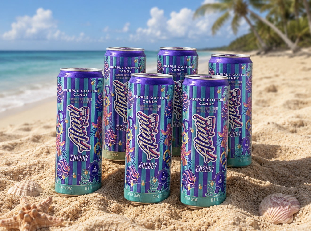 Alani Energy Drink Purple Cotton Candy 6 Count 12 fl oz