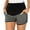 Dark Gray, variant on Ecavus Maternity Shorts Casual Stretchy Pregnancy Pants Black White S