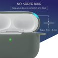 thumbnail image 4 of For AirPods Pro Case Silicone Protective Shockproof Cover Skin with Portable Keychain Compatible with Apple Airpod Pro 3 2019 Wireless Charging Earbuds Case, Front LED Visible Midnight Green by Insten, 4 of 10