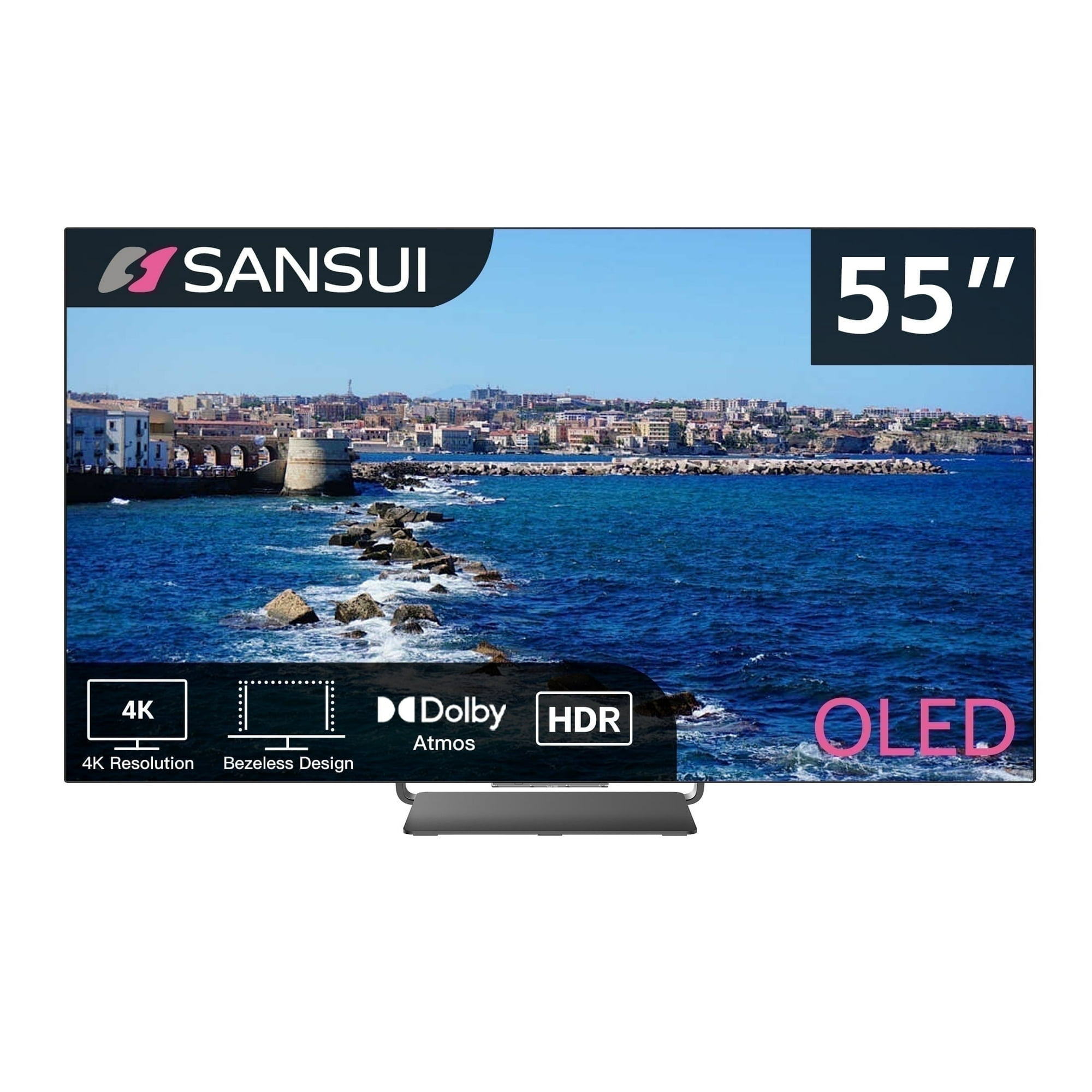 Sansui 55" inch OLED 4K 120Hz 0.1ms Ultra HD Smart TV-Dolby Vision&Sound& AI-Powered Karaoke & HDMI 2.1
