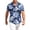 Blue, variant on Men's Hawaiian Shirt Short Sleeve Tropical Print Relaxed Fit Casual Button Down Beach Shirt,White(XXXXXL)