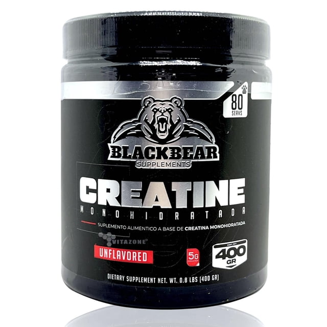 Creatina Monohidratada 400 g Blackbear 80 servicios The Blackbear BLACKBCREATINA400G