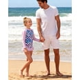 thumbnail image 3 of Lanbubble Toddler Girls Rash Guard Swimsuit Set Kids 2-Piece Bathing Suit UPF 50+ Long Sleeve Summer Beach Swimwear 2-9Y, 3 of 7