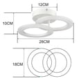 thumbnail image 7 of Claxy Double Circle LED Semi Flush Mount Light, 7 of 7