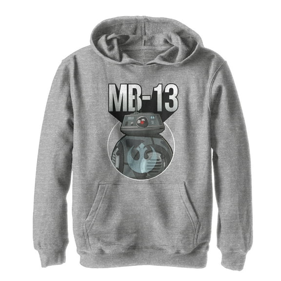 Boy's Star Wars Resistance MB-13 Droid  Pull Over Hoodie Athletic Heather Small
