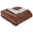 thumbnail image 2 of Noble House Soft Plush Braided Sherpa Throw Blanket for Lounging on Couch 50" x 60" - Mocha, 2 of 2