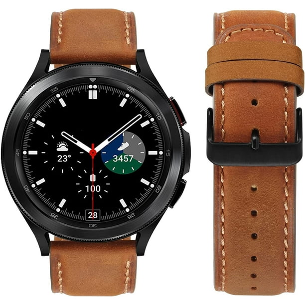 StrapsCo Minimalist Leather Strap for Samsung Galaxy Watch 5 & Galaxy Watch 4