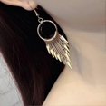 thumbnail image 2 of Gold Tassel Earrings Irregular Earings Women Pierced Earrings Round Hanging Earrings Earrings Women, 2 of 2