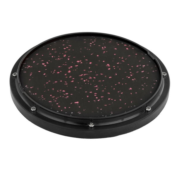 Tambor mudo Tambor silencioso para practicar la batería Placa de percusión portátil negro