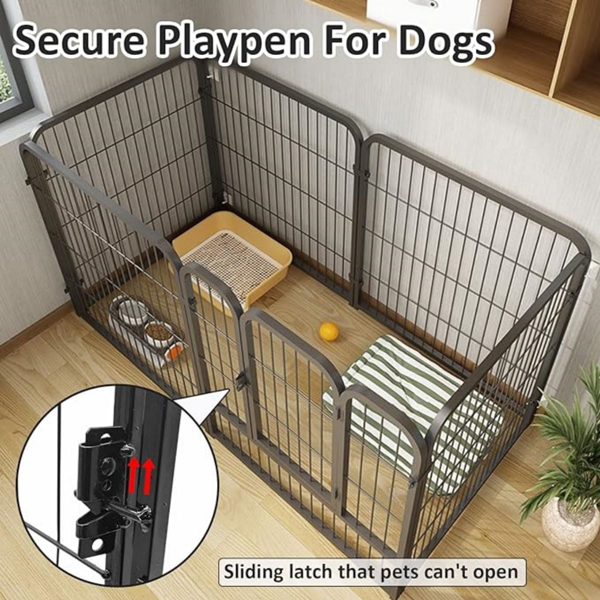 Aqwiopr Secure & Sturdy Dog Fence Playpen: Durable Outdoor Enclosure for Small Dogs