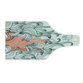 thumbnail image 2 of Modern Cutting Board, Graphic Swirls Wave Like Minimalist Pattern with Bird and Hearts Abstract, Tempered Glass Cutting and Serving Board, Wine Bottle Shape, Coral Black and White, by Ambesonne, 2 of 5