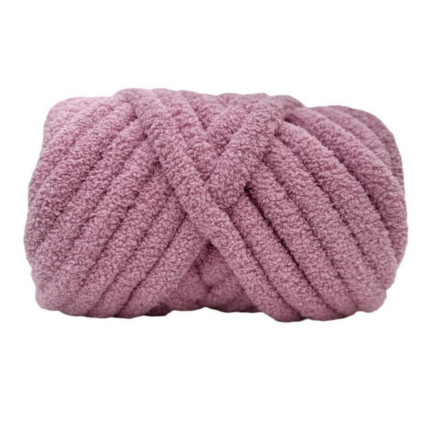 Hilo grueso de ganchillo, hilo gigante para tejer a mano, hilo para tejer a mano rosa y violeta