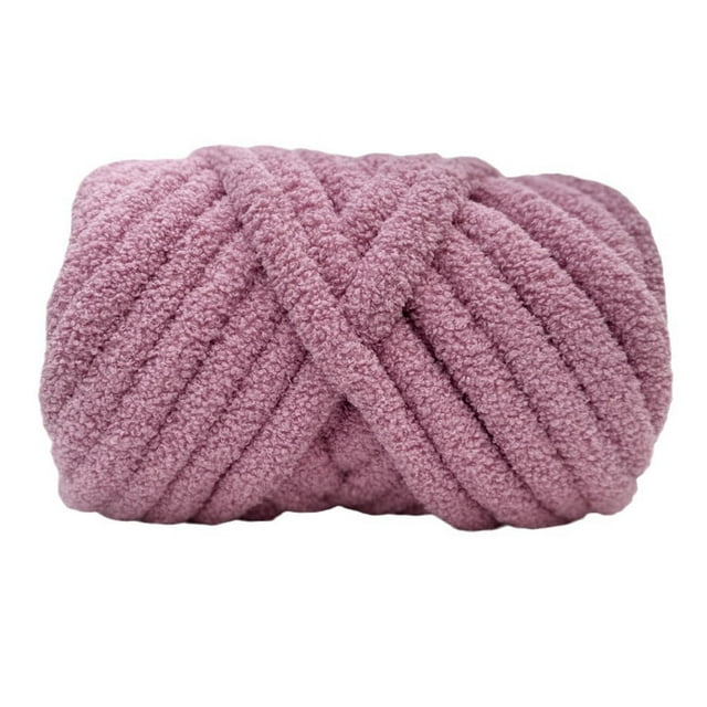 Hilo grueso de ganchillo, hilo gigante para tejer a mano, hilo para tejer a mano rosa y violeta