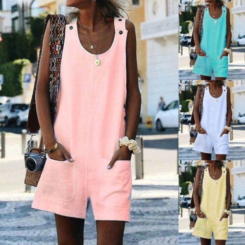 Women Dungarees Harem Strap Pants Loose Jumpsuit Baggy Trousers Overalls Shorts Women Dungarees Harem Strap Pants Loose Jumpsuit Baggy Trousers Overalls Shorts