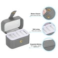 thumbnail image 4 of Uxcell Velvet Ring Box, 4 Slots Travel Ring Box Jewelry Holder Portable Mini Jewelry Case for Rings, Gray, 4 of 6