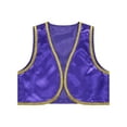 thumbnail image 3 of YEAHDOR Boys Halloween Arabian Prince Cosplay Costume Theme Party Prince Dress Up Costume Glossy Waistcoat, 3 of 7
