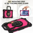 thumbnail image 4 of Case for Samsung Galaxy Tab A9 8.7 Inch 2023 Model (SM-X110/X115/X117) Contrast Color Multi-functional Cover With 360 Rotating Stand and Shoulder Strap, 4 of 8