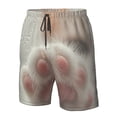 thumbnail image 6 of Uemuo Raindrop Kitten Paw Pattern Men's Swim Trunks Hawaiian Beach Bathing Suit Swimsuits Beach Quick-Dry Shorts with Pockets-3X-Large, 6 of 9