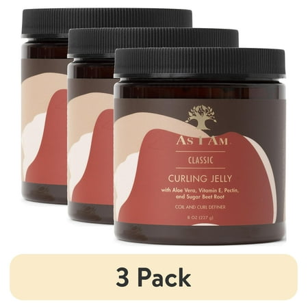 (3 pack) As I Am Classic Curling Jelly 8 oz, Styling Gel, Female, Frizz Control