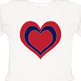 thumbnail image 3 of Inktastic 4th of July Holiday USA Heart Girls Long Sleeve Baby Bodysuit, 3 of 4