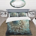 thumbnail image 2 of Designart "Elegant Blue and White Dahlia Blossoms IV" Floral Dahlia Bedding Covert Set - Dahlia Blue Floral Bed Set With 1 Sham, 2 of 6