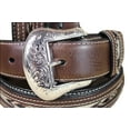 thumbnail image 2 of Nocona Belt Co. Mens /Brown Inset Fabric Basic Belt 40 Black, 2 of 4