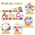 thumbnail image 3 of shiyou-12 Pcs Alphabet Bulletin Board Strips, Alphabet Chart Number Line Including ABC and 0-9 Number Bulletin Board Decorations,for Kindergarten Classroom Playroom Bedroom Decorations(Flags), 3 of 4