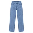 thumbnail image 5 of ZHYou Wide Leg Jeans for Women Classic Button Fly High Waist Loose Baggy Fit Denim Pants with Pockets,Light Blue,Size 5XL, 5 of 5