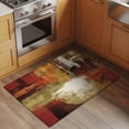 thumbnail image 4 of Burnt Orange Entryway Rug 2x3 Area Rug Washable Indoor Doormat Small Bathroom Rugs Low Pile Accent Throw Rugs Fall Modern Oil Painting Abstract Art Green Brown Floor Carpet for Kitchen Bedroom, 4 of 8