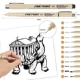 thumbnail image 3 of RUISTLI Estilografos (12 PCS) Rotuladores Punta Fina a Grueso,Plumas Negras Para Rotuladores y Dibujo,Estilógrafo para Caligrafía,Escribir,Diseñar,Cómic(12), 3 of 3
