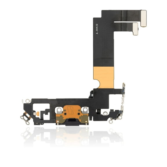 Replacement Charging Port Flex Cable Compatible For iPhone 12 Mini (Premium) (Black)
