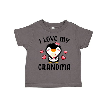 

Inktastic I Love My Grandma with Cute Penguin and Hearts Gift Toddler Toddler Girl T-Shirt