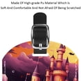 thumbnail image 4 of Square 2Pack PU Leather Halloween Castle Cruise Luggage Tag with Privacy Cover and Name ID Tag for Travel Handbags Backpacks Luggage Tags, 4 of 6