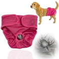 thumbnail image 2 of Reusable Female Dog Diaper Washable Leak Proof Pet Sanitary Pants Adjustable Fit for Small Medium Large Dogs Soft Breathable Cloth Protective Underwear Black XL Comfort Fit, 2 of 9