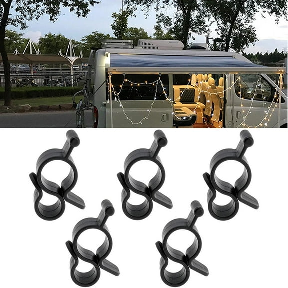 5Pcs RV Awning Clips for Hanging Rope Lights and Tent Accessories