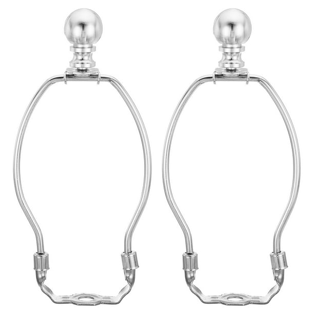 Uxcell 6 Inch Lamp Harp Kit with Finial Lamp Shade Holder Chrome, 2 Set