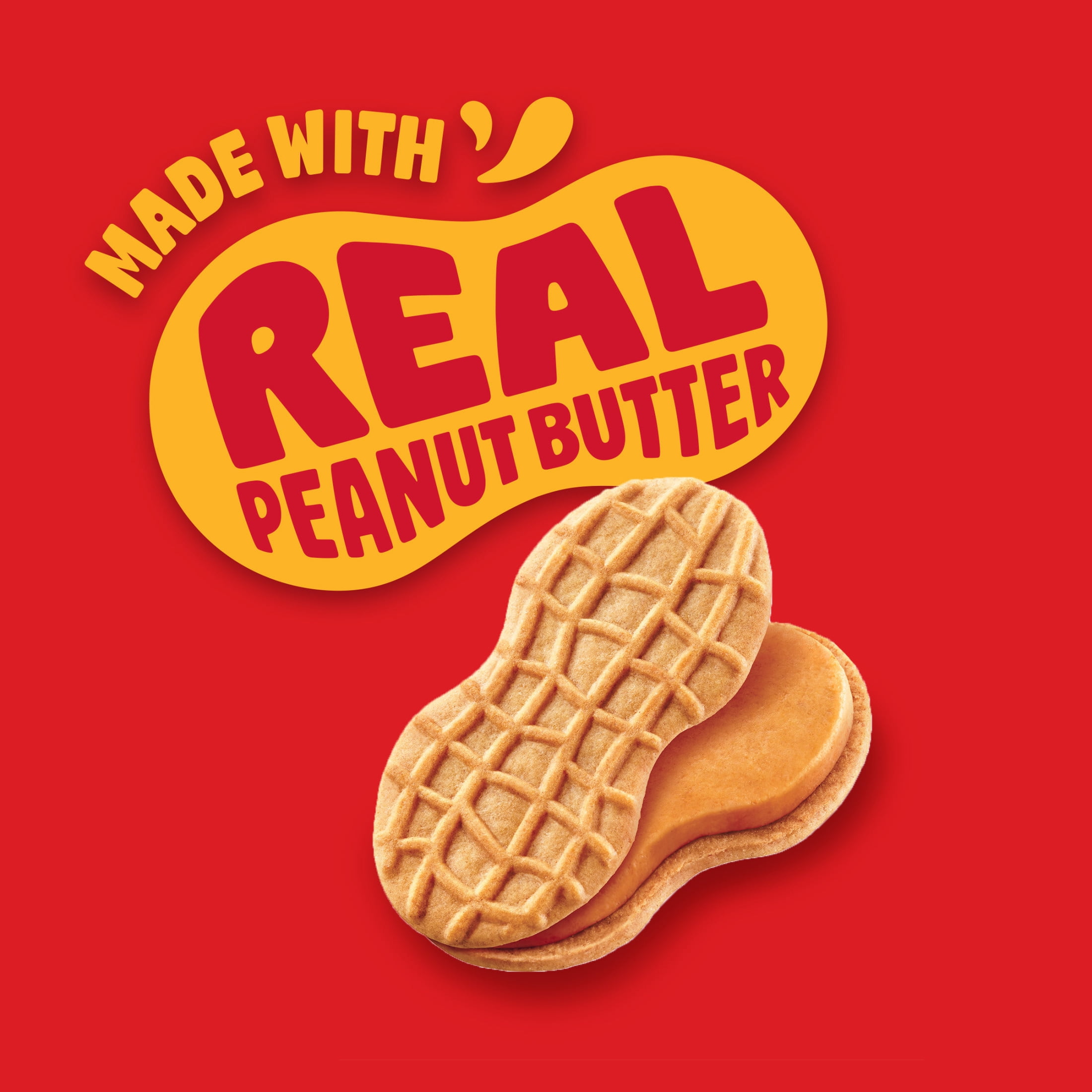 NUTTER BUTTER Double Nutty Peanut Butter Sandwich Cookies, Family Size, 15.27 oz