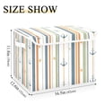 thumbnail image 5 of Yayeee Collapsible Cube Storage Bin with Lid Fabric Closet Decorative Basket with Handles, Nautical Pattern, 5 of 7