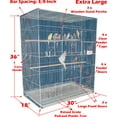 thumbnail image 2 of 36" X-Large Flight Bird Breeding Breeder Cage With Rolling Stand 3/8-inch Bar Spacing for Small Size Parakeet Lovebirds Canary Aviary Budgie Finches, 2 of 8