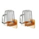 thumbnail image 5 of Precios Inmejorables, Juego de 2 vasos para cepillos de dientes para amantes, sin perforaciones, para inodoro, para enjuague bucal, para montaje en pared Akmoler, 5 of 8
