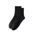 thumbnail image 4 of harmtty Cotton Mid-calf Socks 1 Pair Unisex Mid-tube Cotton Socks Solid Color Breathable Stretchy Grey, 4 of 6