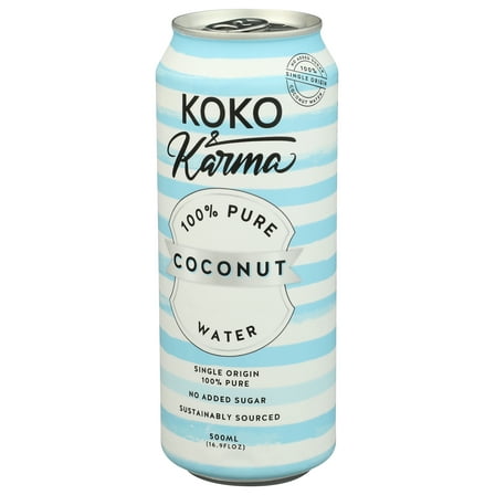 Koko & Karma 100% Pure Coconut Water No Added Sugar 16.9oz
