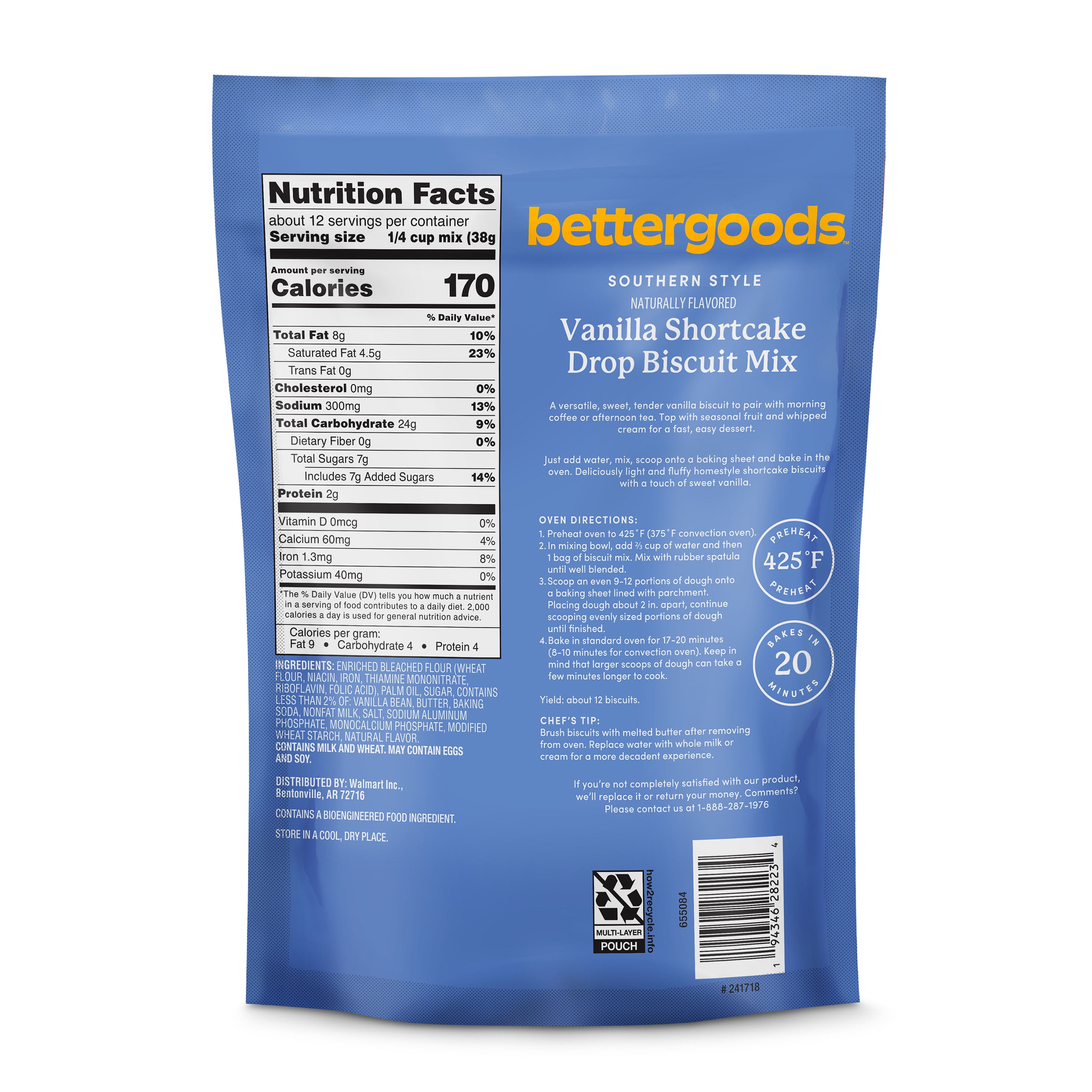 bettergoods Southern Style Vanilla Shortcake Drop Biscuit Mix, 16 oz