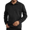 thumbnail image 4 of FYDUU Mens Classic Golf Shirt Men's Trendy Fall Winter Tops Texture Long Sleeve Polo Shirts Men's Sports Shirt Fashion Basic Tee Shirt, 4 of 5