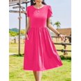 thumbnail image 4 of Vestido Zeagoo Midi para mujer de verano de manga corta Aline Black, 4 of 7