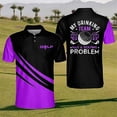 thumbnail image 1 of Golf Series Men's Button Polo Shirt Printed Short-sleeved T-shirt Top For Men, 1 of 3