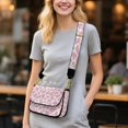 thumbnail image 2 of TSOVTHRID Pink Cow Print Crossbody Purse for Women Small Crossbody Bag Crossover Shoulder Bag Cell Phone Leather Handbag with Wide Strap, 2 of 7