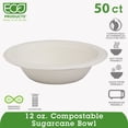 thumbnail image 4 of Eco-Products Renewable & Compostable Sugarcane Bowls - 12oz., 50/PK, 4 of 9