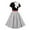 7#White, variant on RYDCOT Women's Vintage 1950s Floral Dress Audrey Hepburn Style Cocktail Swing Dresses Short Sleeve Wedding Evening Party Prom Dress